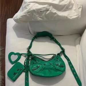 Balenciaga XS Le Cagole Shoulder Bag Green